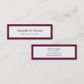 Kleine, klassieke, bogogddergrens, vaste professio mini visitekaartje (Voorkant / Achterkant)