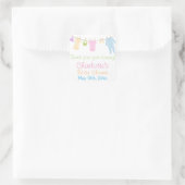 Kleine Kleding Baby shower Party Favor Vierkante Sticker (Tas)