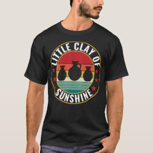Kleine klei van de zon Grappige aardewerk oven Ret T-shirt