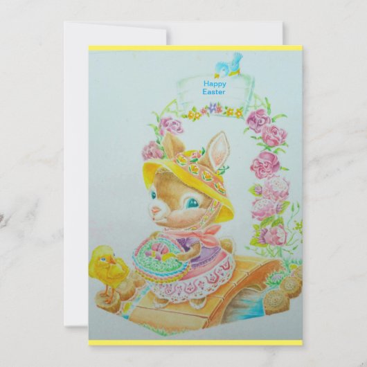 Kleine kleindochter Pasen wenskaart Bedankkaart (Voorkant)