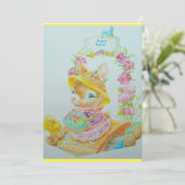 Kleine kleindochter Pasen wenskaart Bedankkaart (Staand voorkant)