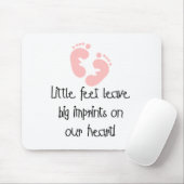 Kleine kleine grote afdrukken roze muismat (Met muis)