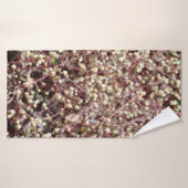 Kleine kleine kleine kogelvormige wilde witte stru badhanddoek (Badhanddoek)