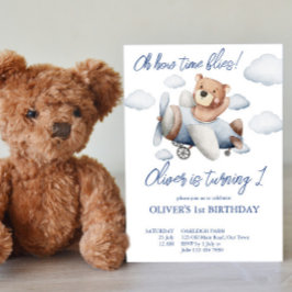 Kleine kleine teddyvlieger verjaardagsfeest kaart