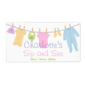 Kleine kleren Baby Sip en See Etiket (Voorkant)