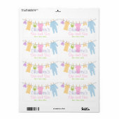 Kleine kleren Baby Sip en See Etiket (Full Sheet)