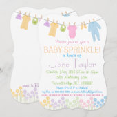 Kleine kleren Baby Sprinkle Kaart (Voorkant / Achterkant)