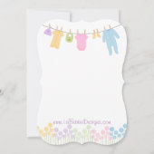 Kleine kleren Baby Sprinkle Kaart (Achterkant)