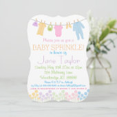 Kleine kleren Baby Sprinkle Kaart (Staand voorkant)