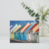 Kleine kleurige huizen Curaçao Briefkaart (Staand voorkant)