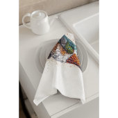 Kleine kleurige kolibrie in water kleuren theedoek