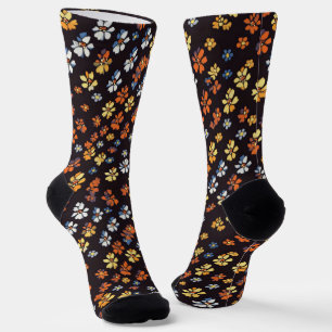 Kleine kleurrijke bloemen patroon sokken