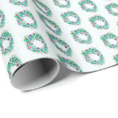 Kleine kleurrijke kerstkrans cadeaupapier (Rol Hoek)