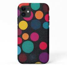 Kleine kleurrijke stippen iPhone / iPad hoesje