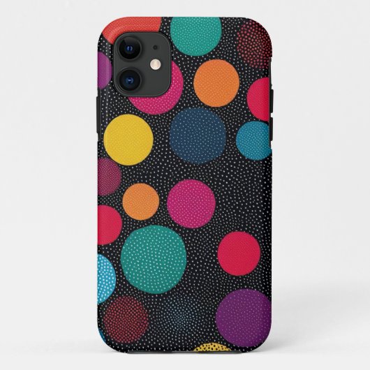 Kleine kleurrijke stippen iPhone / iPad hoesje (Achterkant)