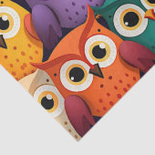 Kleine kleurrijke uilen tissuepapier (Detail)