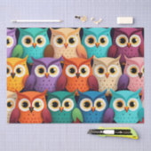 Kleine kleurrijke uilen tissuepapier (Craft)