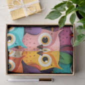 Kleine kleurrijke uilen tissuepapier (Geschenk)