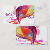 kleine kleurrijke wereld visitekaartje (Voorkant / Achterkant)