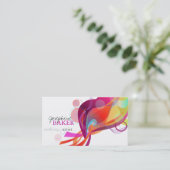 kleine kleurrijke wereld visitekaartje (Staand voorkant)