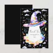 Kleine Kleurrijke Wizard Pet Baby shower Bedankkaart (Voorkant / Achterkant)