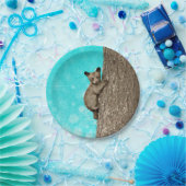 Kleine klimboom op Beer Papieren Bordje (Feest)