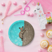 Kleine klimboom op Beer Papieren Bordje (Feest)