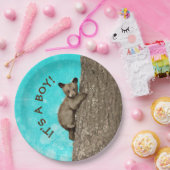 Kleine klimboom op Beer Papieren Bordje (Feest)