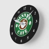 Kleine klok voor een koffiewinkel met aangepaste n (Hoek)