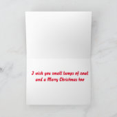 ** KLEINE KLONTJES KOLEN VOOR MIJN TWEELING ** FEESTDAGEN KAART (Binnen)