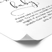 Kleine knul Zeg geen baby shower game Poster (Hoek)