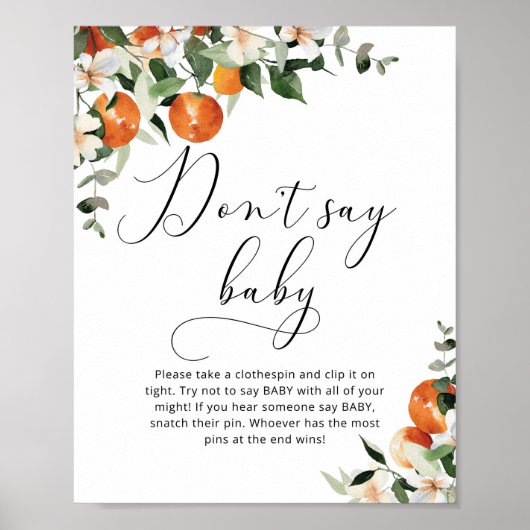 Kleine knul Zeg geen baby shower game Poster (Voorkant)