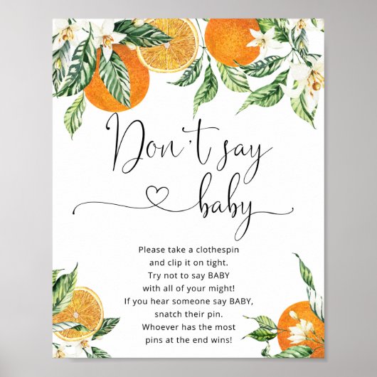 Kleine knul Zeg geen baby shower spel Poster (Voorkant)