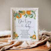 Kleine knul Zeg geen baby shower spel Poster