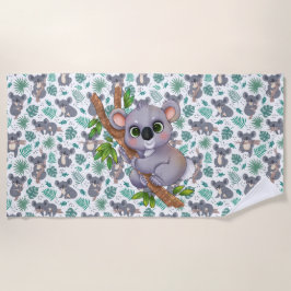 Kleine Koala Beer Strandhanddoek Strandlaken