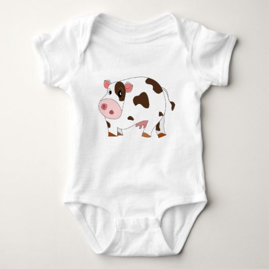 Kleine Koe Baby Bodysuit Gift - Schilderen (Voorkant)