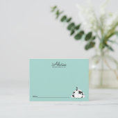 Kleine Koe Baby shower Advice Kaart voor moeder (Staand voorkant)