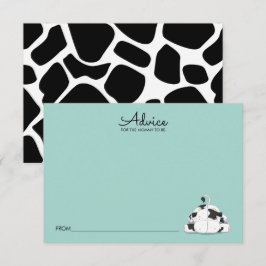 Kleine Koe Baby shower Advice Kaart voor moeder