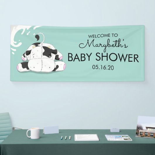 Kleine Koe Baby shower banner bevestigen (Beurs)