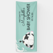 Kleine Koe Baby shower banner bevestigen (Verticaal)