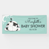 Kleine Koe Baby shower banner bevestigen (Horizontaal)