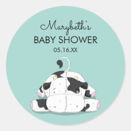 Kleine Koe Baby shower Sticker