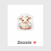 Kleine koe stuiten sticker (Vel)