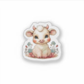 Kleine koe stuiten sticker (Voorkant)