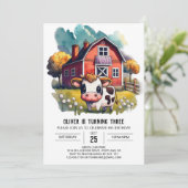 Kleine Koe Wonderland Kids Verjaardag Kaart (Staand voorkant)