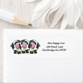 Kleine koeien adreslabels etiket (Insitu)