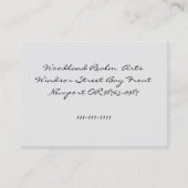 Kleine koeien en kippen in de sneeuw visitekaartje (Achterkant)