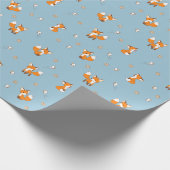 Kleine koeien op blauw cadeaupapier (Hoek)