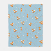 Kleine koeien op blauw fleece deken (Voorkant)
