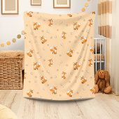 Kleine koeien op crème fleece deken